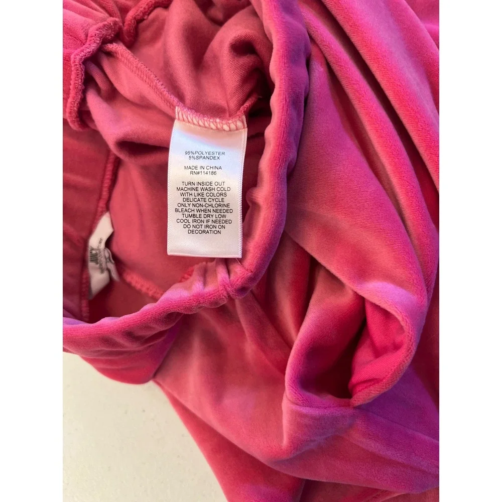 Juicy Couture Velour Joggers Sweatpants Drawstring Pockets Pink XS‎ Y2K